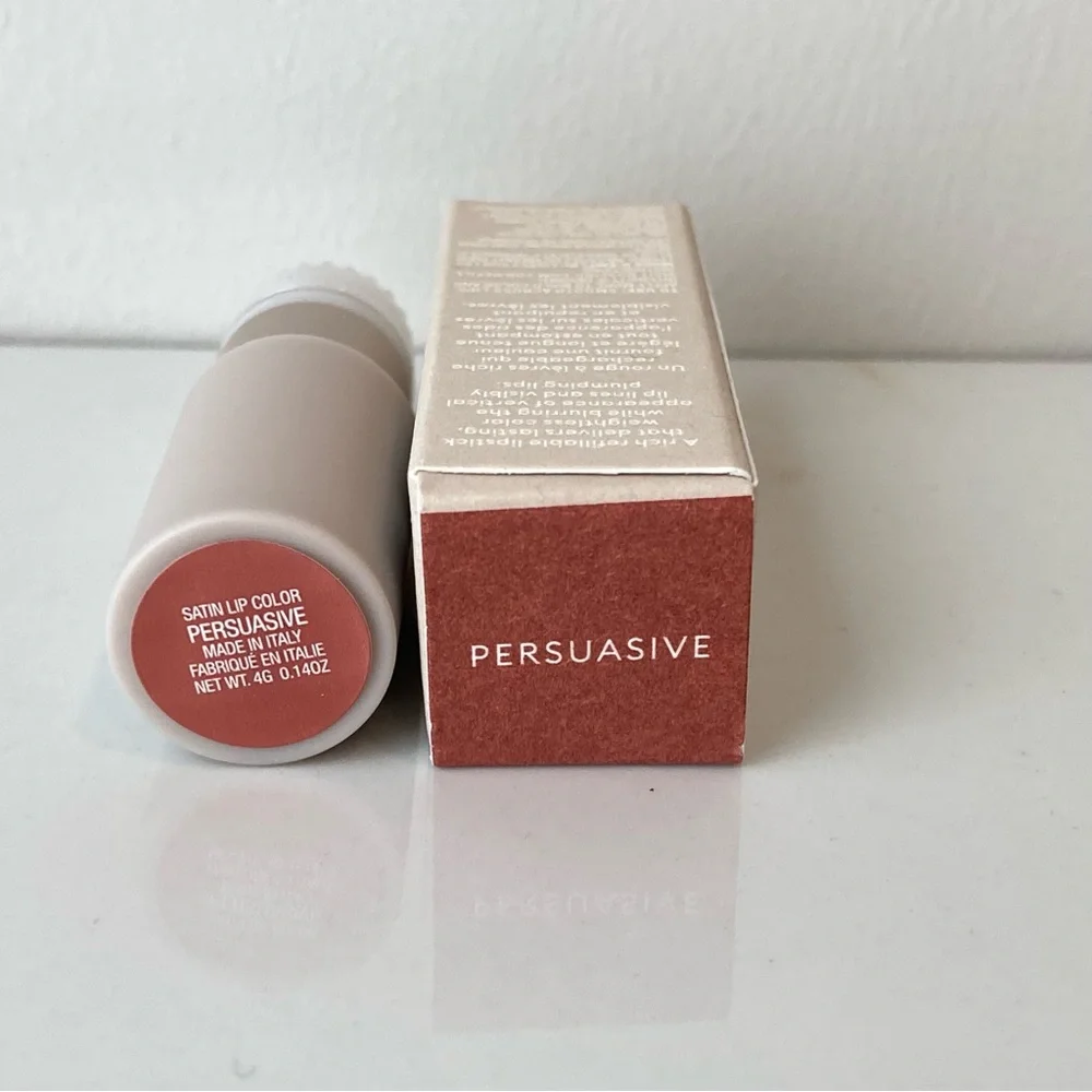 Rose Inc Satin Lip Color Refill Deep Rose in Persuasive 4g BNIB